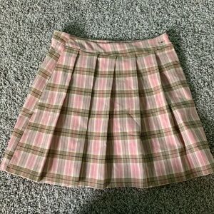 Alter’d State pink plaid pleated skirt